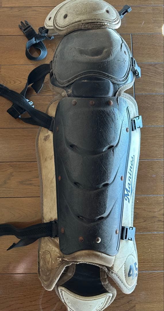 千葉ロッテマリーンズ　田村龍弘　レガース　実使用