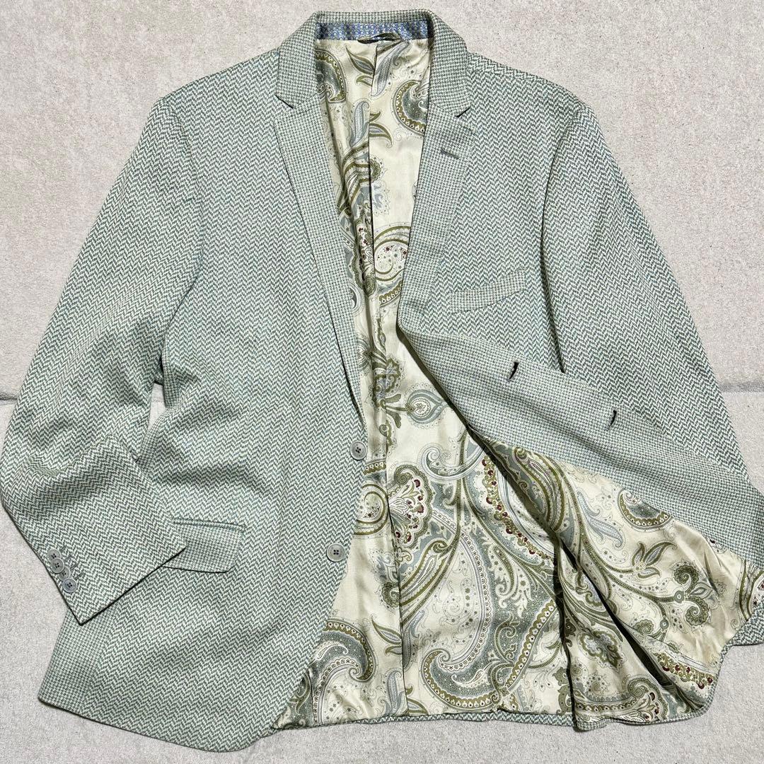 お*る様 裏地ペイズリー✨　XL 大きいサイズ　ヘリンボーン　ETRO　アンコン