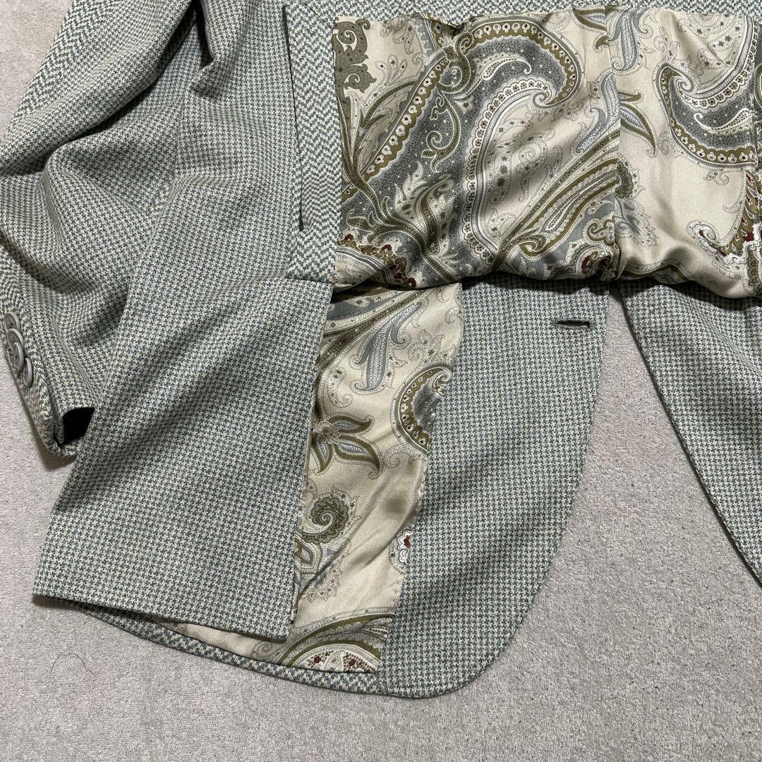 お*る様 裏地ペイズリー✨　XL 大きいサイズ　ヘリンボーン　ETRO　アンコン