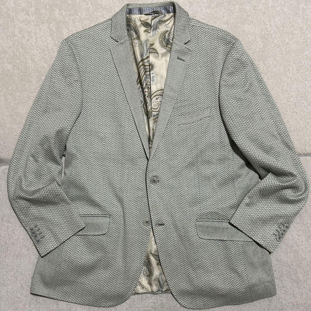 お*る様 裏地ペイズリー✨　XL 大きいサイズ　ヘリンボーン　ETRO　アンコン