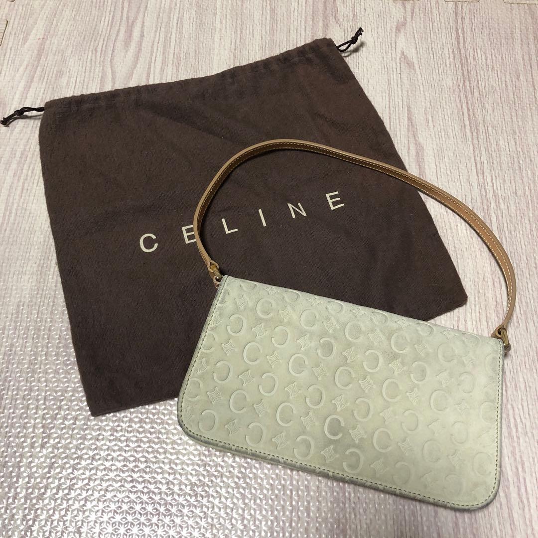 セリーヌ　スエード　ショルダーバッグ