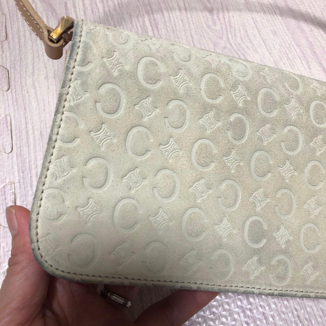 セリーヌ　スエード　ショルダーバッグ