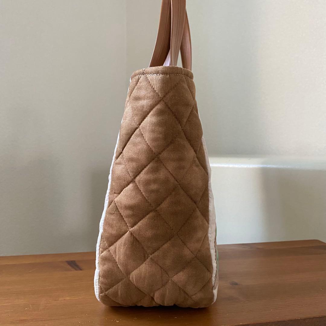 ハワイアンキルト◆トートバッグ◆ひまわり◆ハンドメイド◆チャーム付き