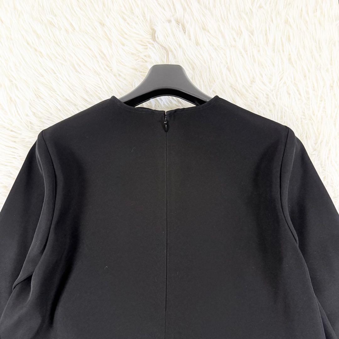 2024年製✨ ヨーコチャン ロングスリーブヘムギャザーブラウス Sサイズ 黒