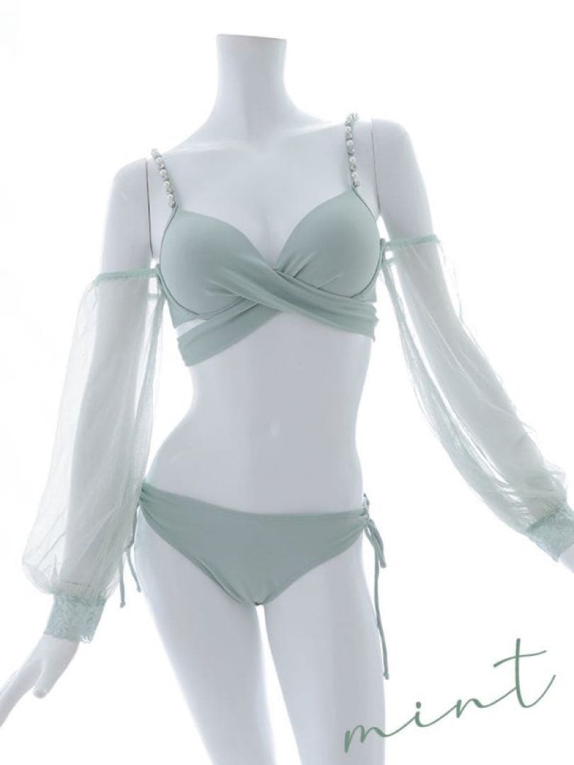 Sugar ふんわりシアー長袖ビキニ【ビキニ2点セット】