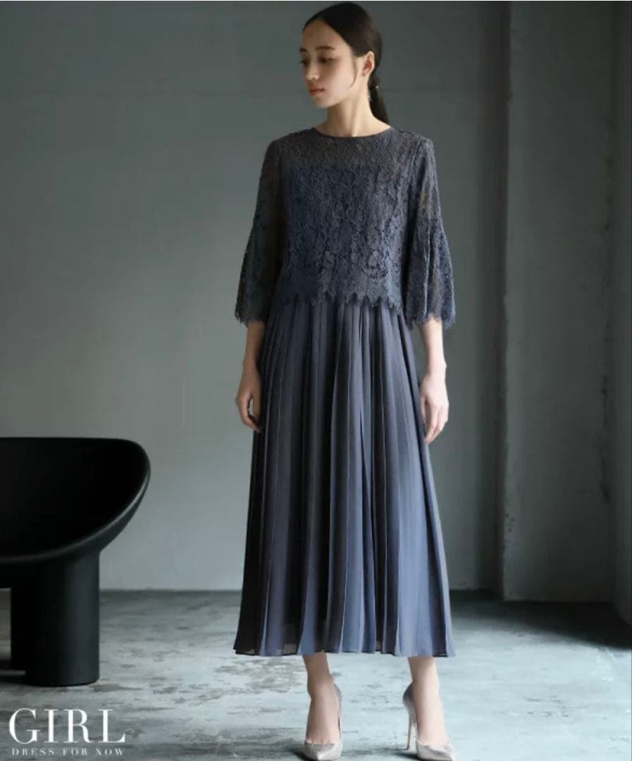 新品未使用 タグ付き☆GIRL パーティードレス BLUE 2L