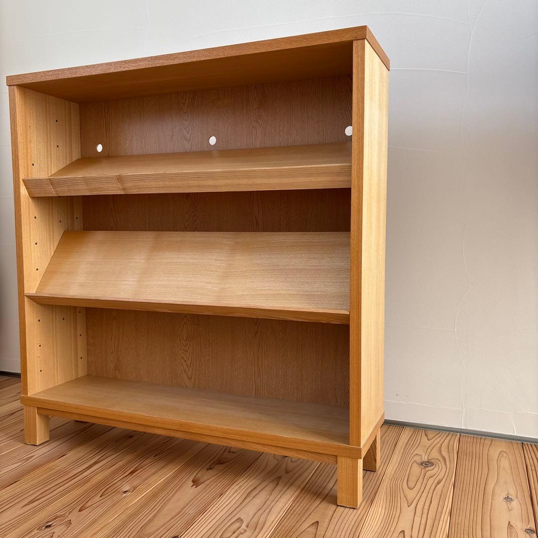 無印良品　本棚　薄型　木製収納　ロータイプ(販売終了品)