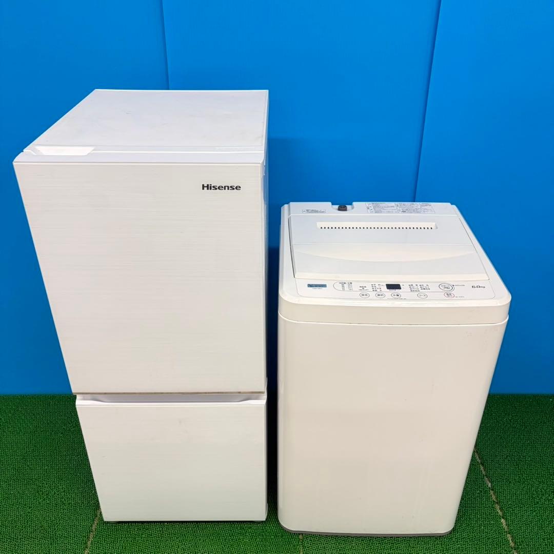 613 冷蔵庫　洗濯機　セット　小型　一人暮らし　右開き　2ドア　ガラスパネル