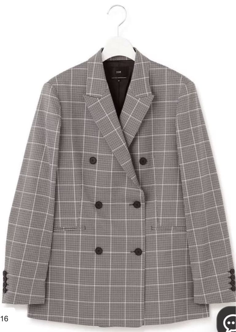 【美品】23区〈洗える〉ガンクラブプレイドチェック ジャケット