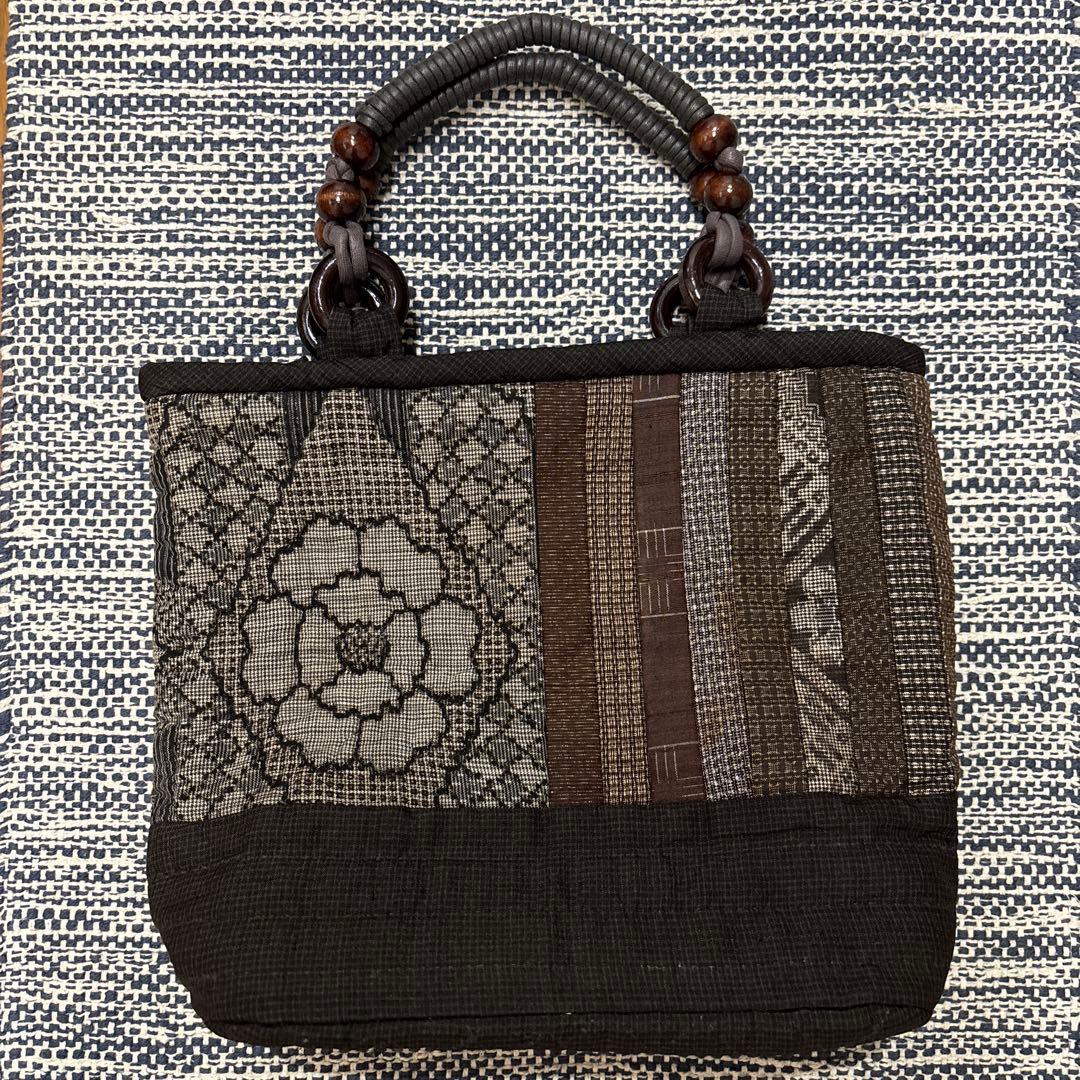 着物生地　リメイク　手提げ　バック