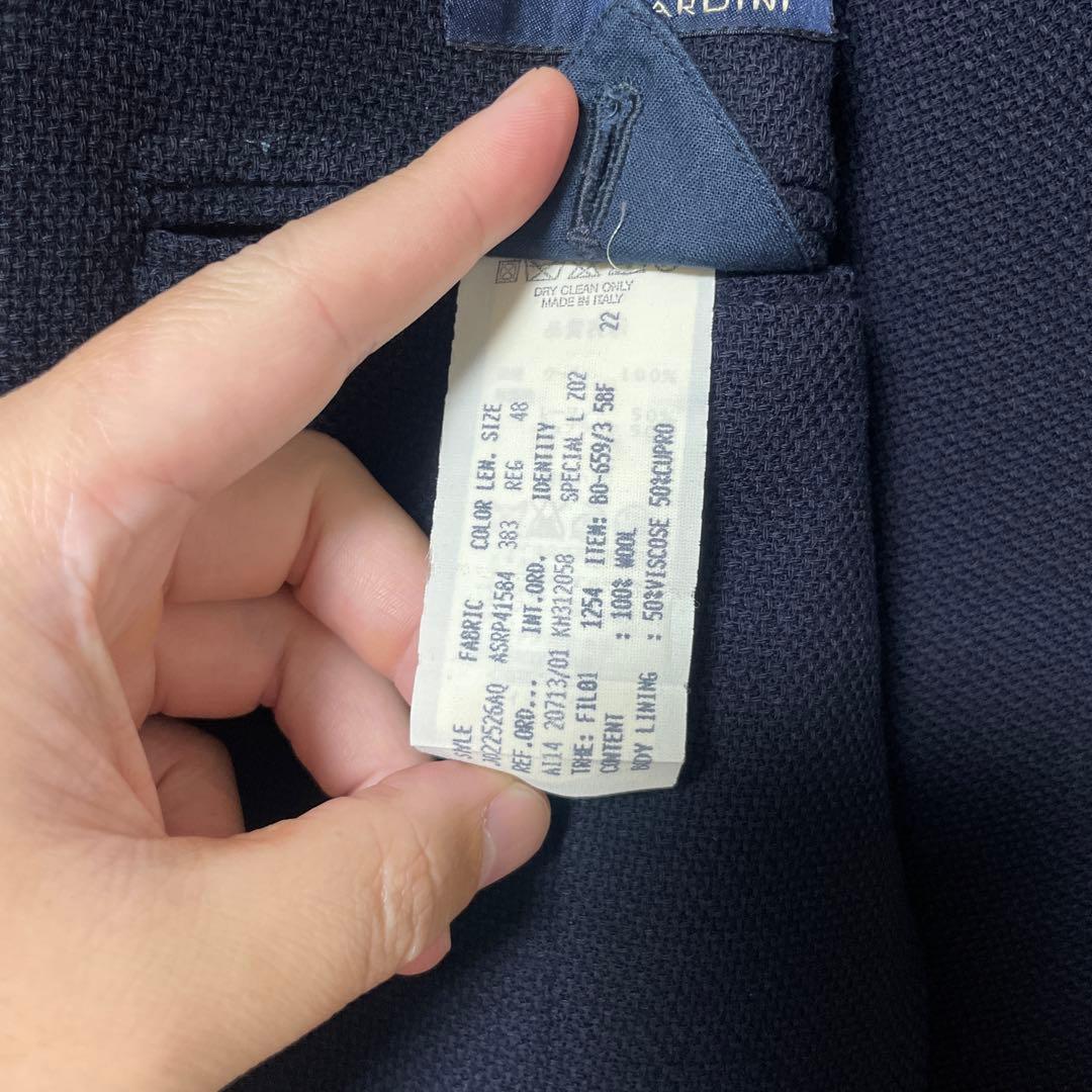 LARDINI ネイビー テーラードジャケット　サイズ48
