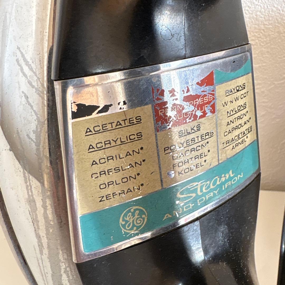 GE Steam and Dry Iron 年代物 レトロ 動作確認済み