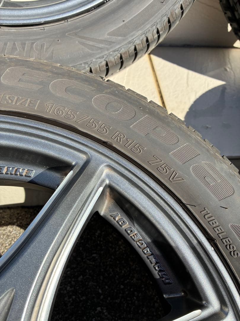 あっくん　165/55R15 NH200 25年製+RIVAZZAホイール