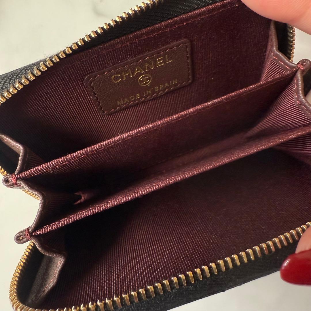 【美品】 CHANEL 入手困難 クラシックジップパース ラムスキン