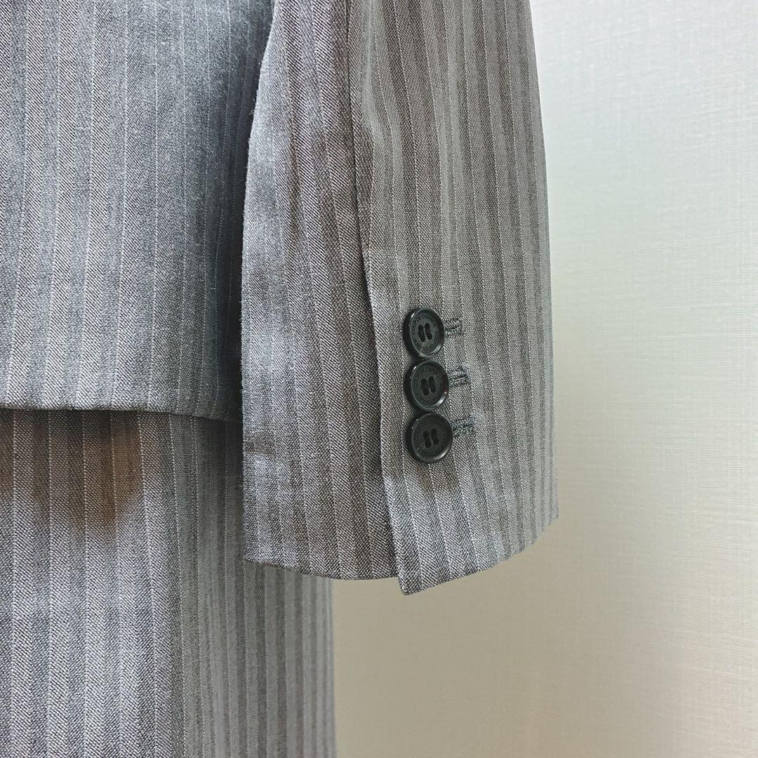 上下未使用　クードシャンス　洗える　スカートスーツ　ストライプ　日本製　40