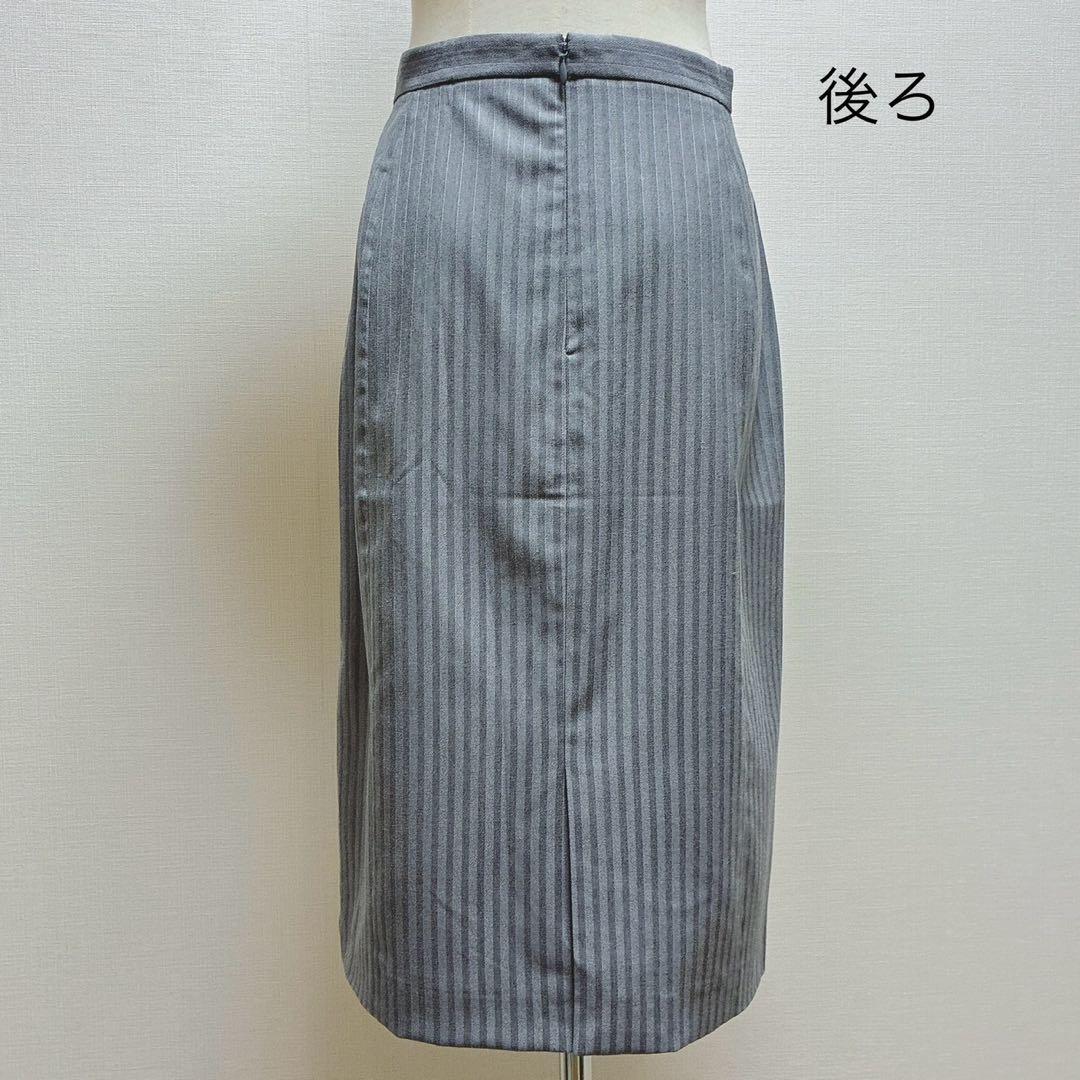 上下未使用　クードシャンス　洗える　スカートスーツ　ストライプ　日本製　40
