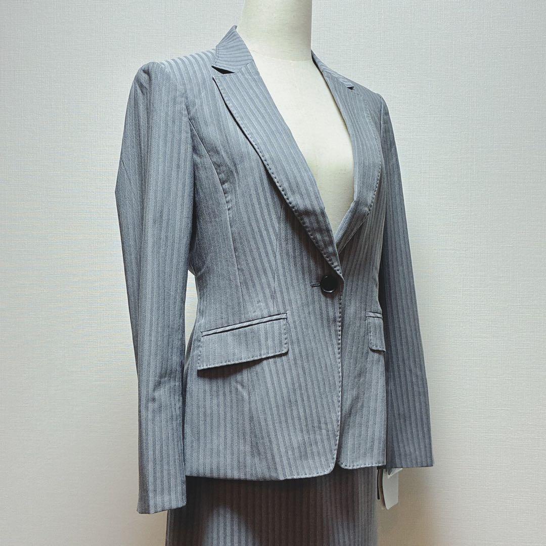 上下未使用　クードシャンス　洗える　スカートスーツ　ストライプ　日本製　40