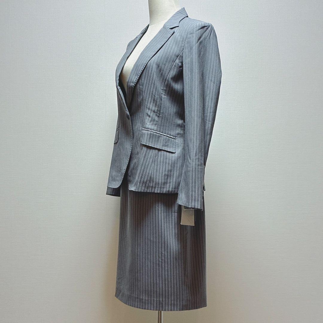 上下未使用　クードシャンス　洗える　スカートスーツ　ストライプ　日本製　40