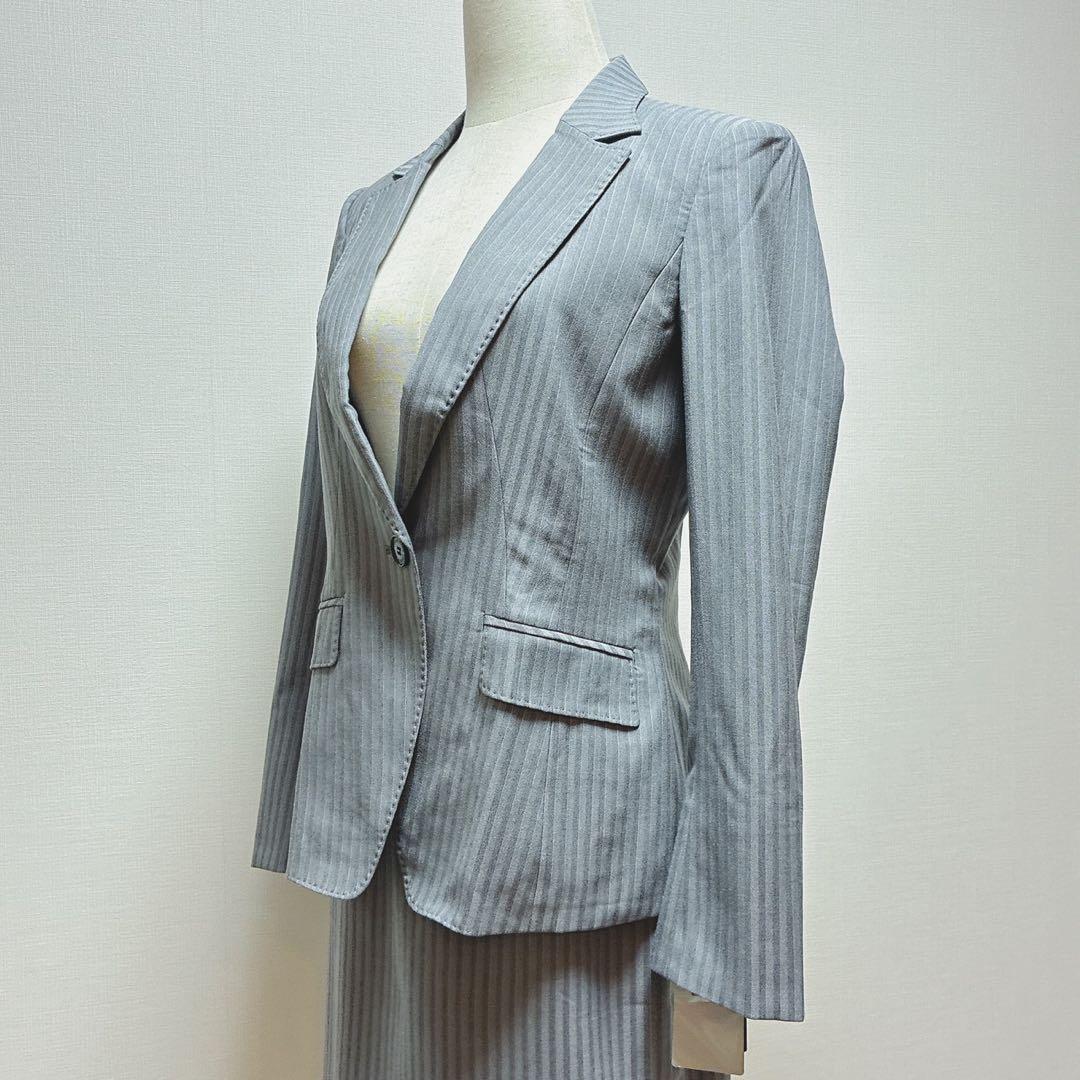 上下未使用　クードシャンス　洗える　スカートスーツ　ストライプ　日本製　40