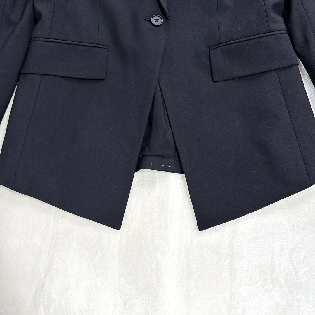 今期 新品タグ付 L セオリー テーラードジャケット 黒 総裏 ピークドラペル