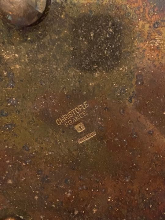 CHRISTOFLEクリストフルのシルバープレイト天然石砂時計