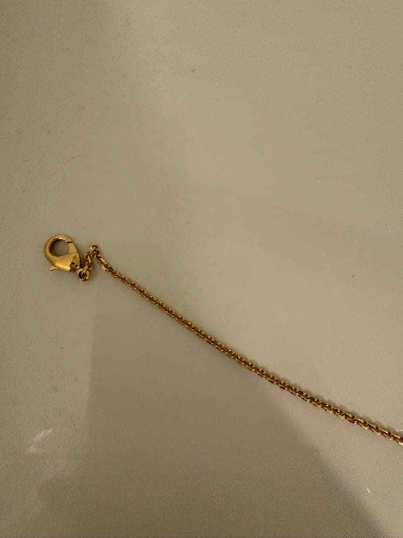 Dior ゴールド パール ツイストチェーン アンクレット