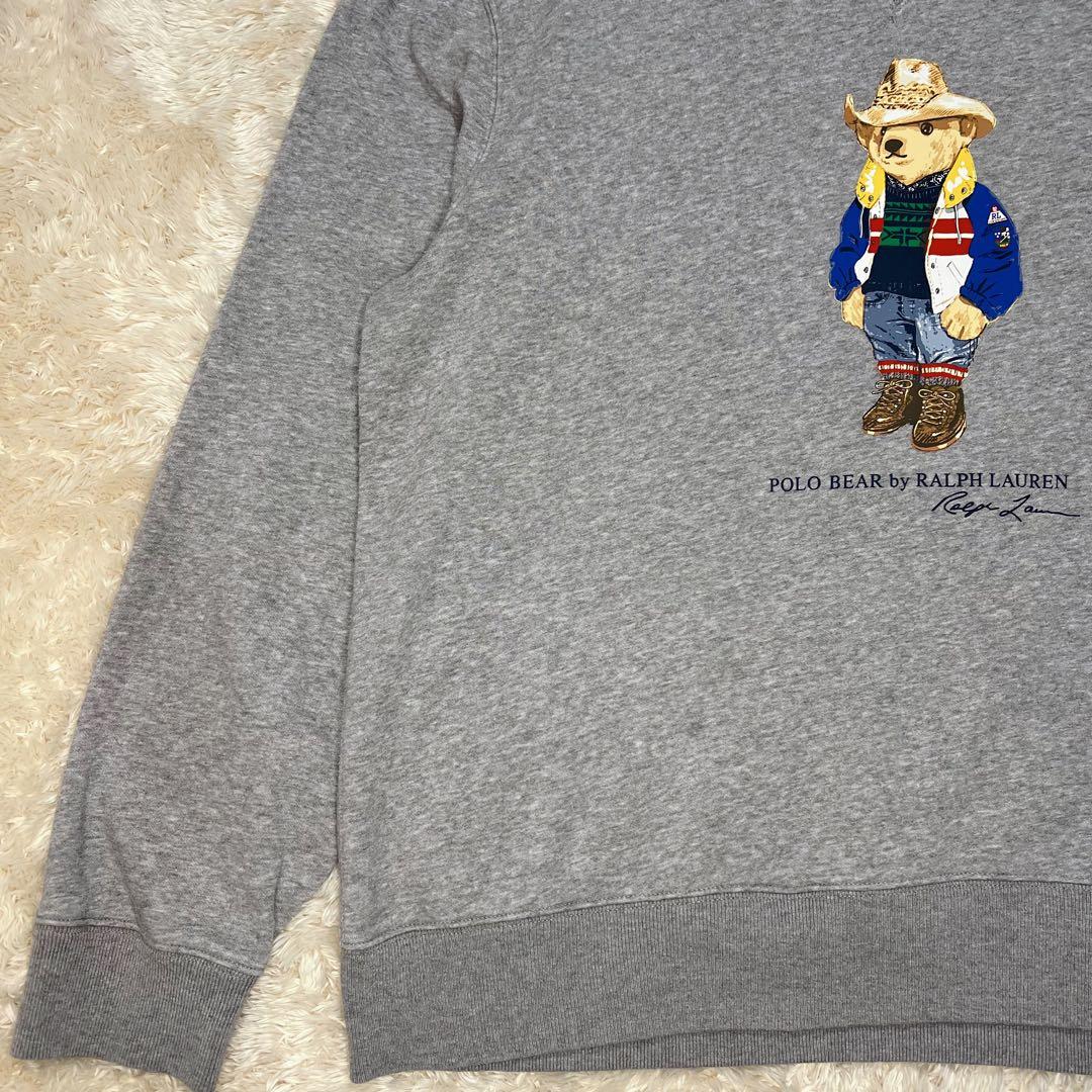 POLO RALPH LAUREN スウェット ポロベア 現行 前V ガゼット