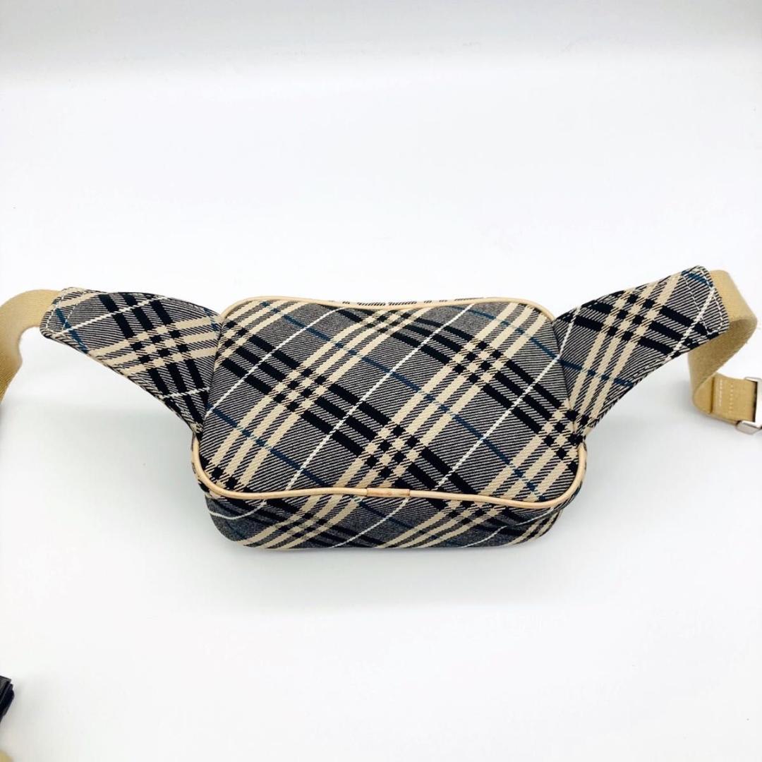 バーバリーブルーレーベル チェック柄 ボディバッグ ウエストポーチ ユニセックス