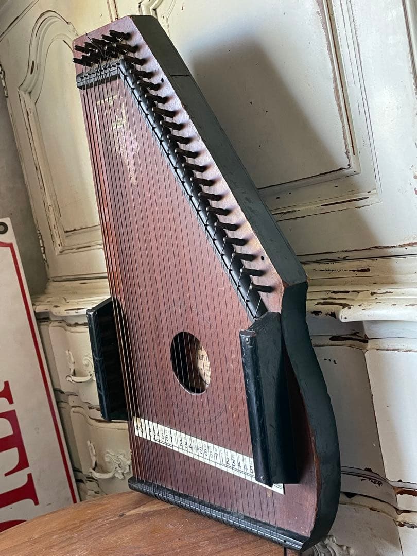 アンティーク　オート　ハープ　木製　1800年代後半　楽器　アメリカ