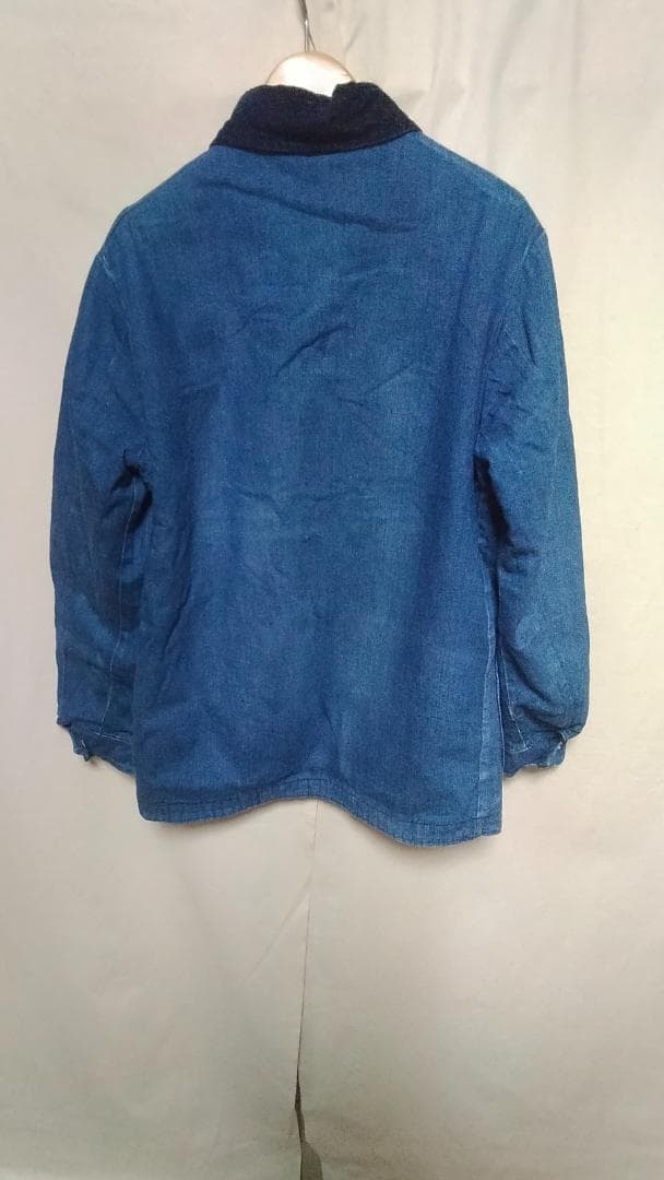 ビンテージ70年代ラングラービッグベン裏地ブランケット付きデニムカバーオール34
