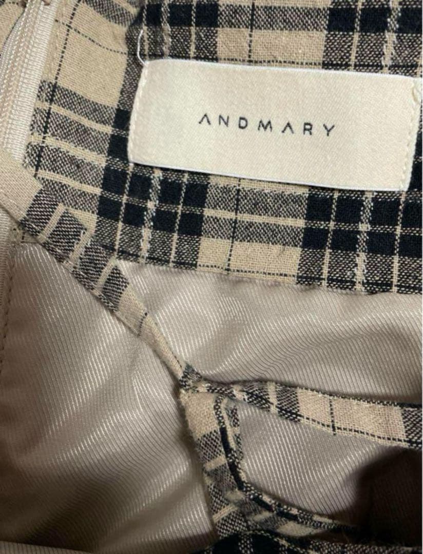 andmary アンドマリー Cecily check long dress