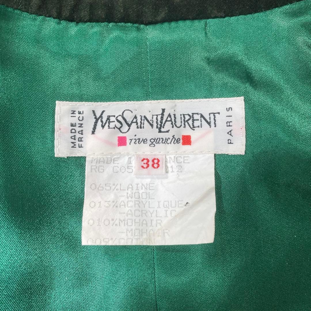 イヴサンローラン ヴィンテージジャケット ツイード 金ボタン 38