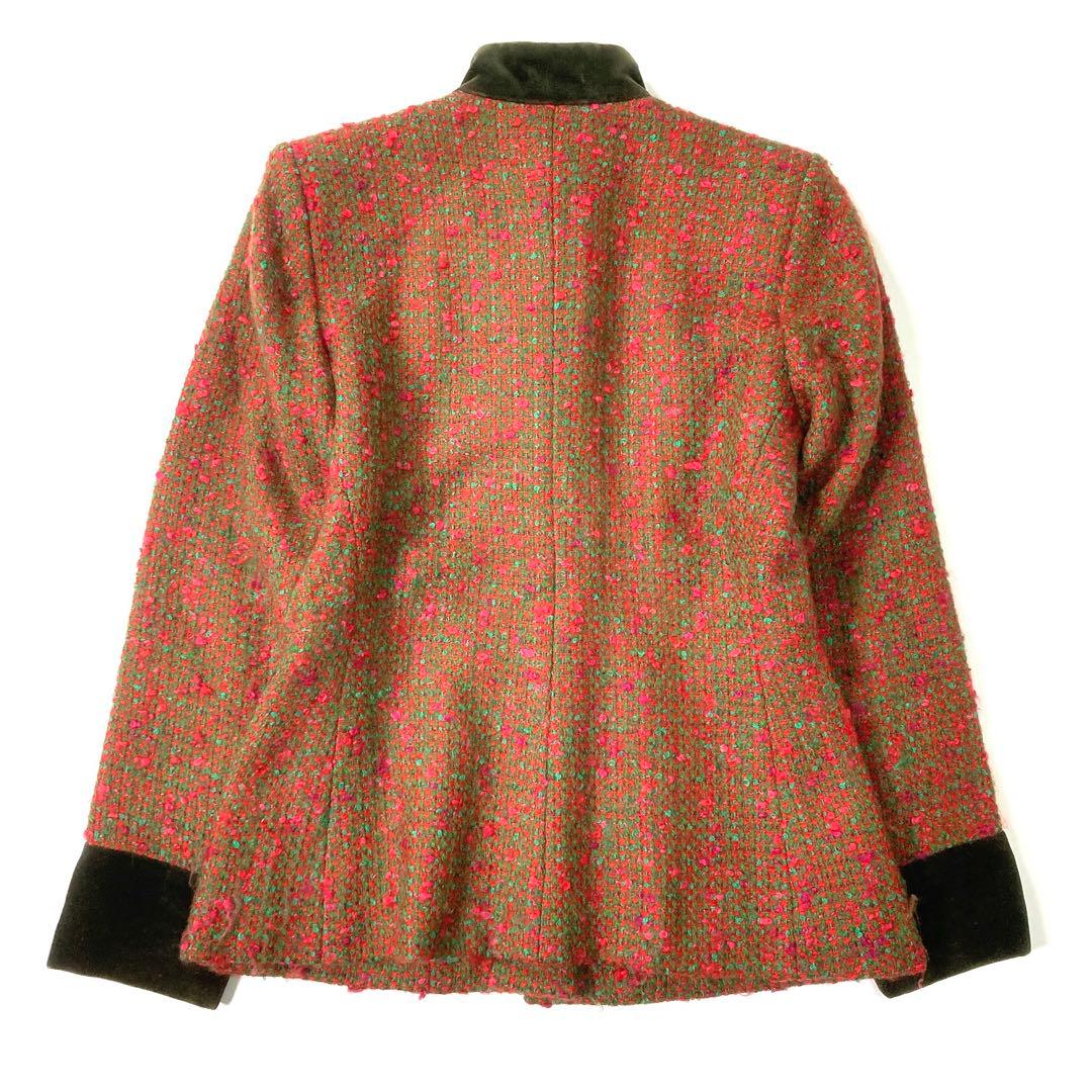 イヴサンローラン ヴィンテージジャケット ツイード 金ボタン 38