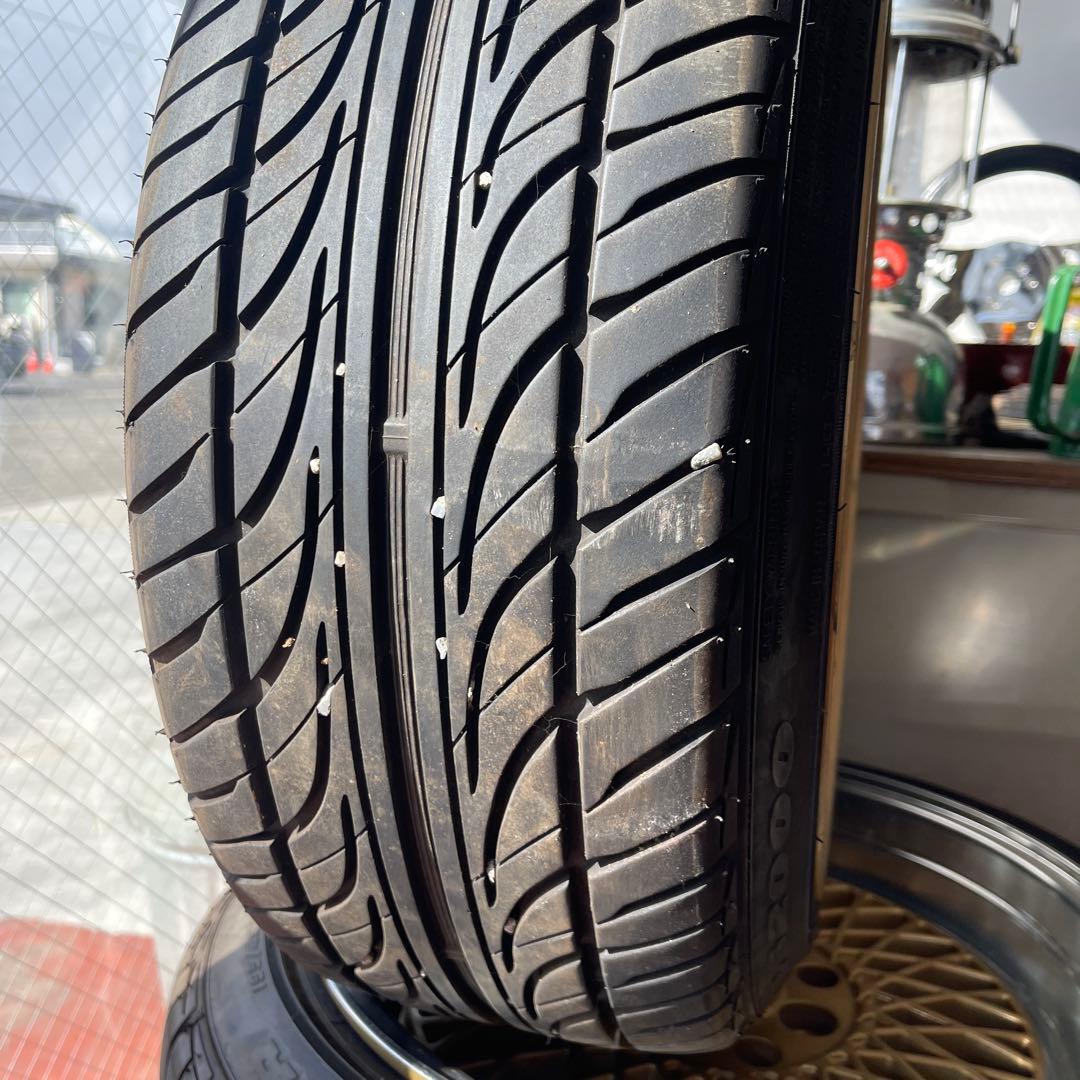 HLK 15インチ ゴールドメッシュホイール8Jインセット+25