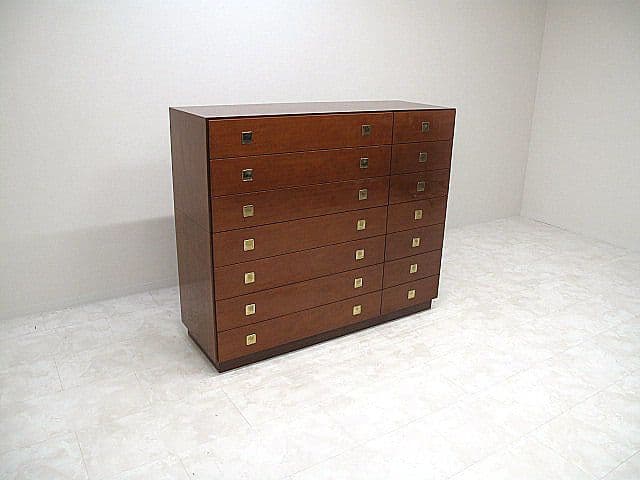 IDC大塚家具 シカモアメープル材チェスト 　W135cm　ローチェスト