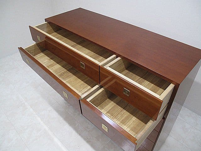 IDC大塚家具 シカモアメープル材チェスト 　W135cm　ローチェスト