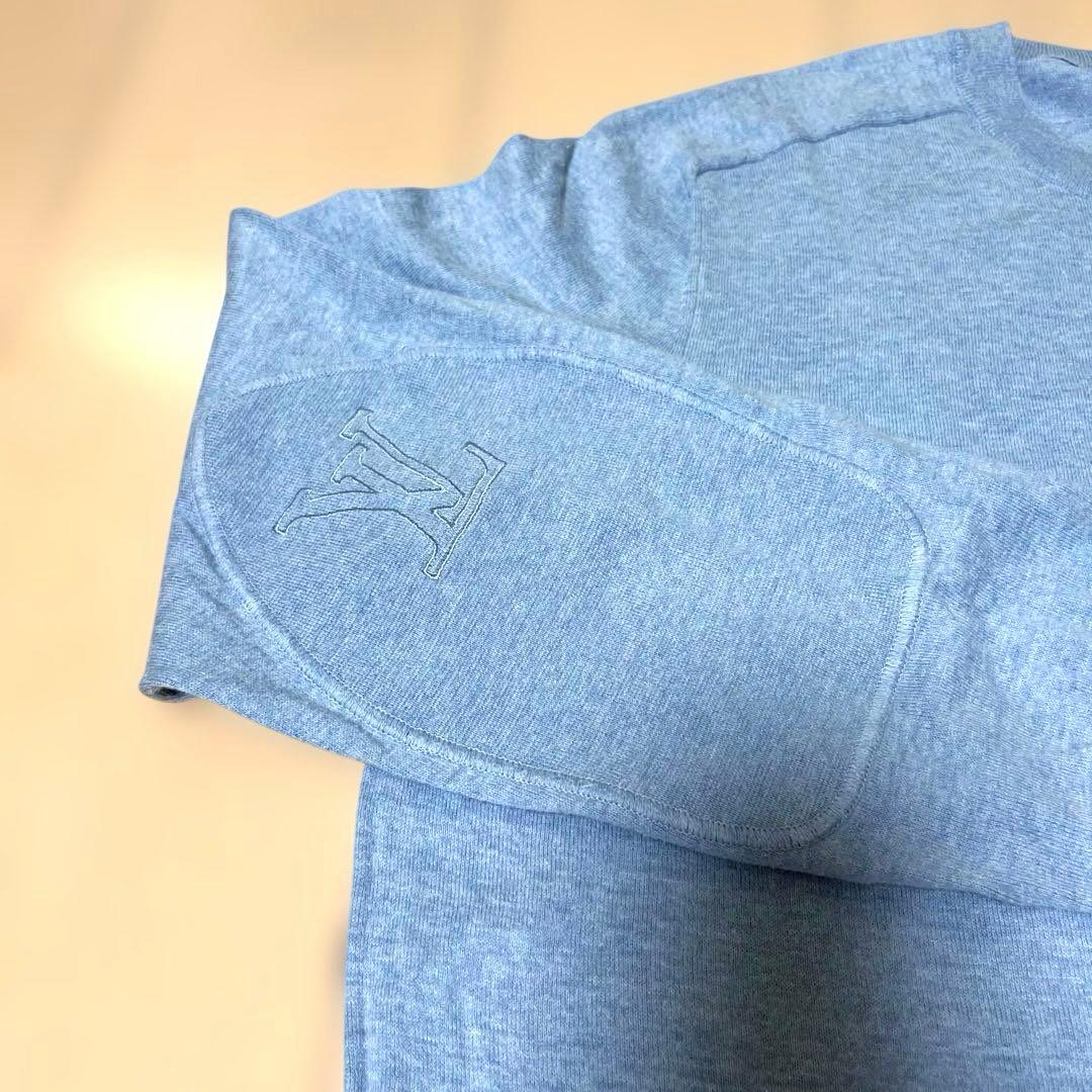 ルイ・ヴィトン　コットンセーター　薄手　ペールブルー　XL used