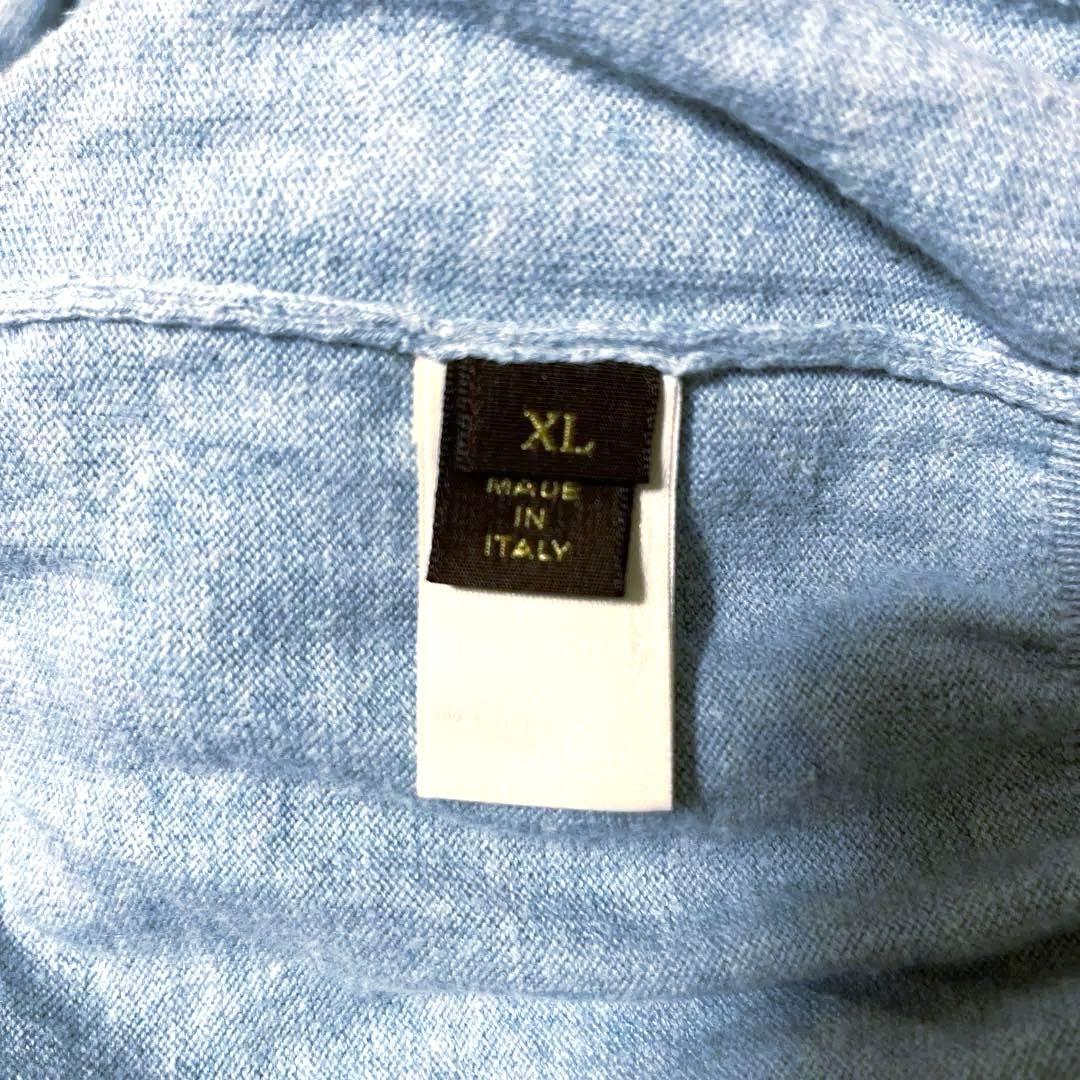 ルイ・ヴィトン　コットンセーター　薄手　ペールブルー　XL used