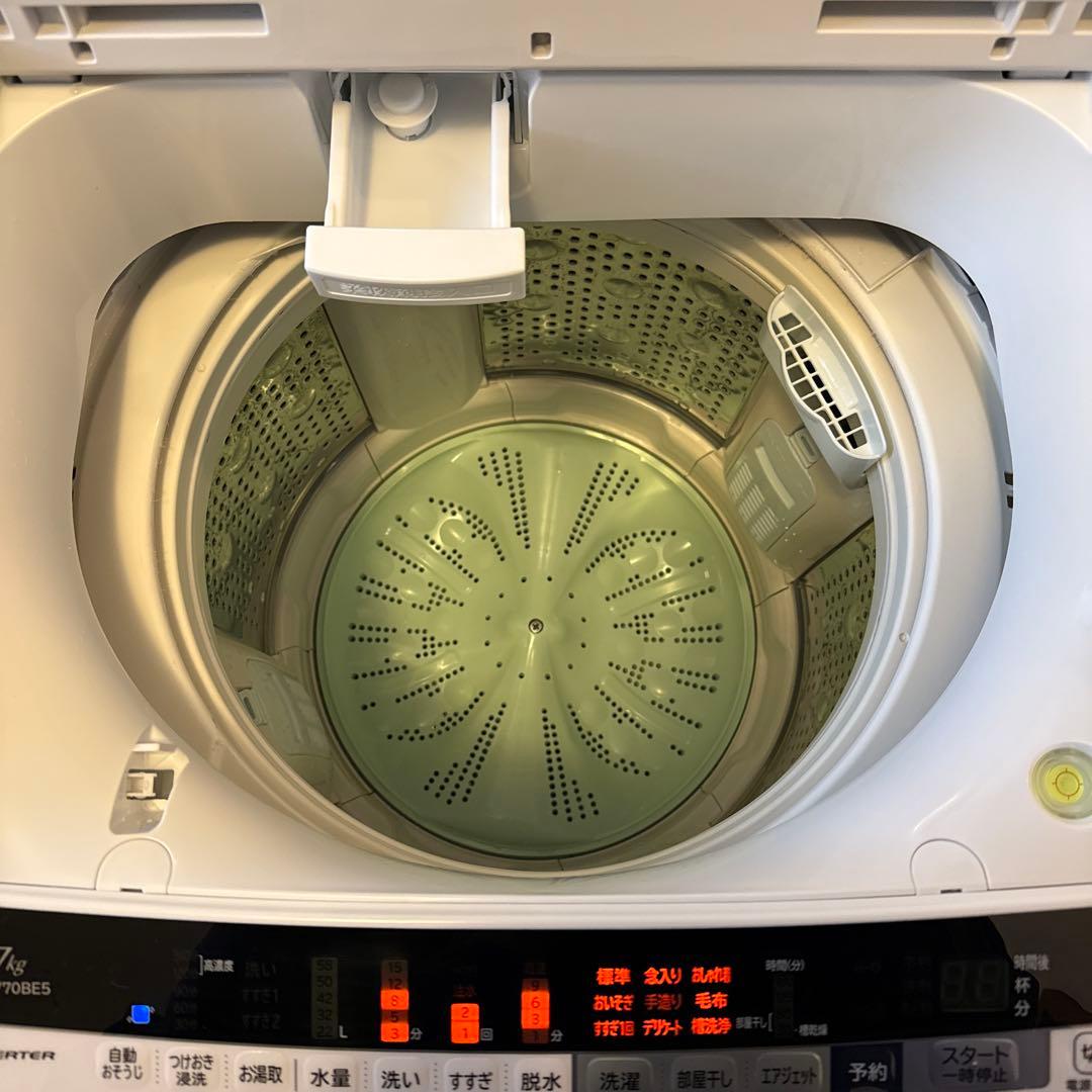 【美品】HITACHI 日立 洗濯機 BW-V70BE5形 2018年製