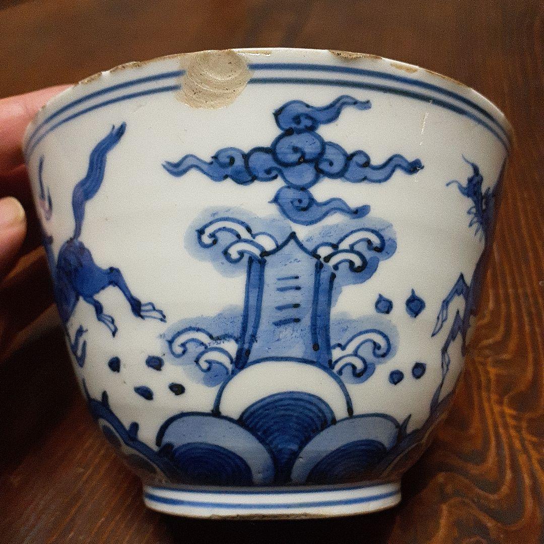 K*i様 中国古染付麒麟文椀