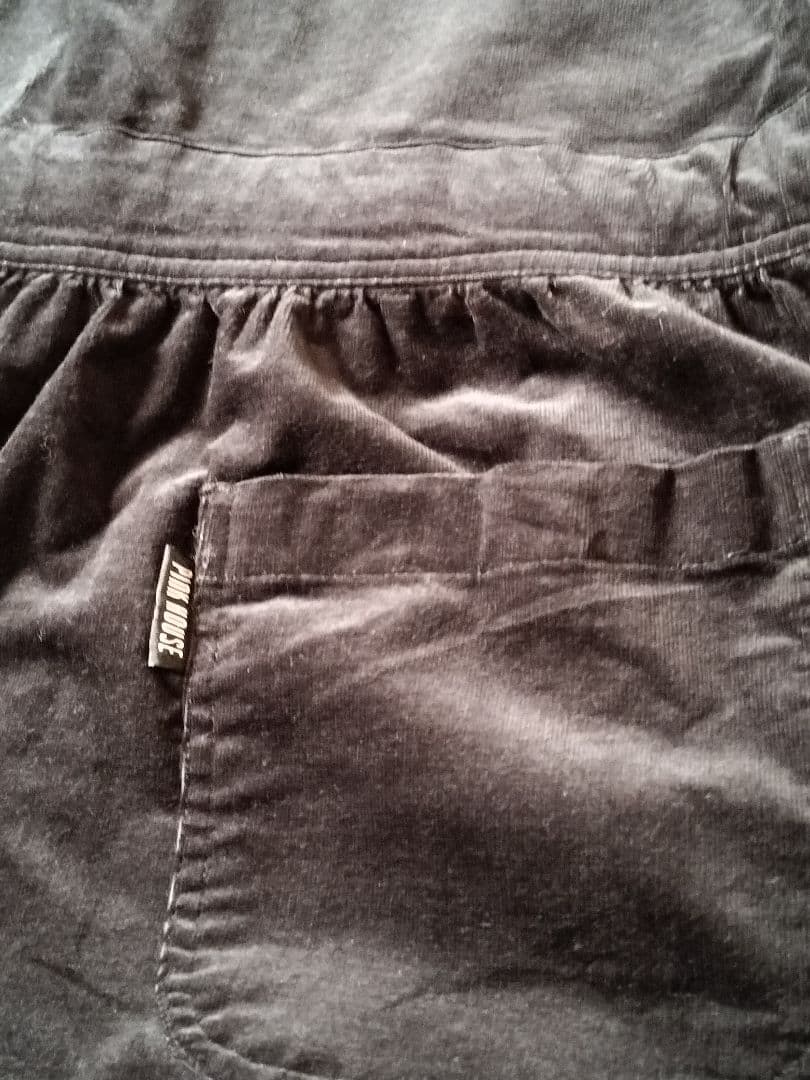 PINK HOUSE ピンクハウス コーデュロイ 薔薇 刺繍 ワンピース 黒