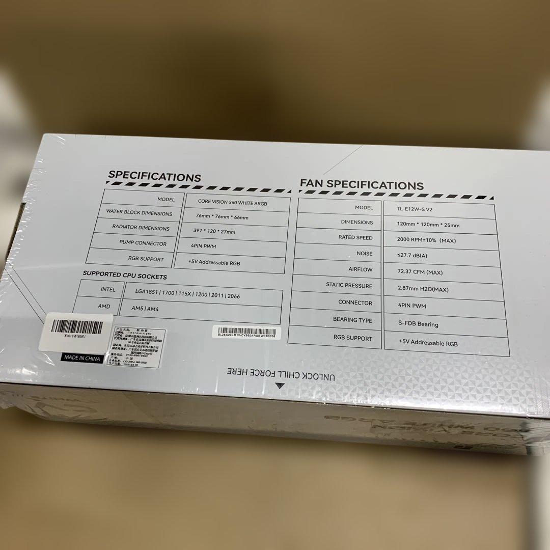 新品Thermalright CORE Vision 360 ホワイト ARGB