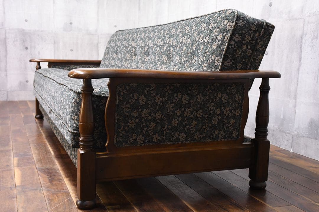 ECK119 カリモク コロニアル ソファベッド 3人掛け スリーピングソファ