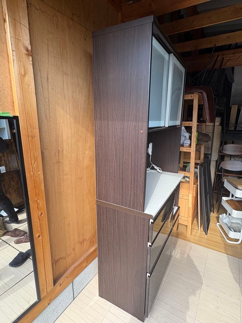 【引取or直配送】美品　キッチンボード (アルミナ2 100KB DBR)