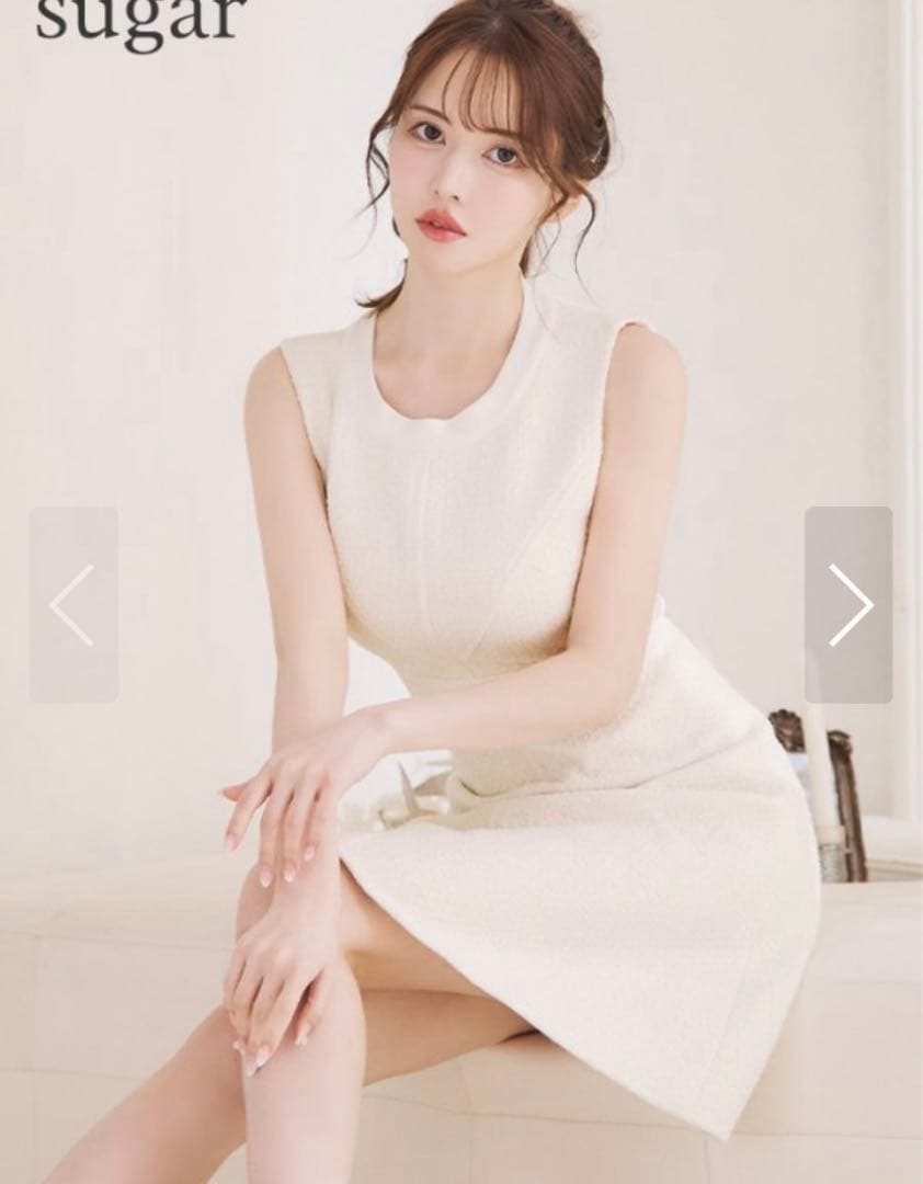 美品　erukei エルケイ　ツイードワンピース　白　銀座クチュール　ホワイト