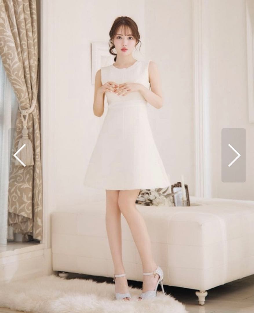 美品　erukei エルケイ　ツイードワンピース　白　銀座クチュール　ホワイト