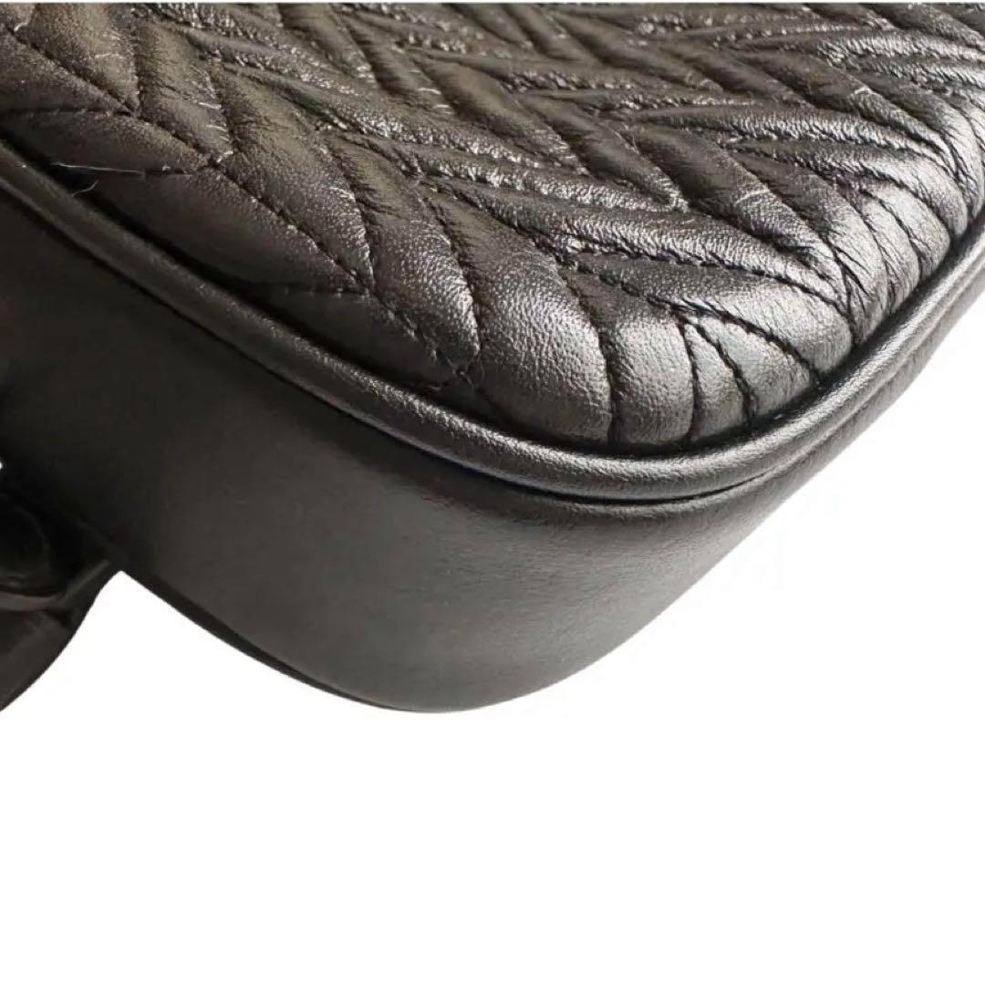 COACH ブラック キルティング ボディバッグ ショルダーバッグ