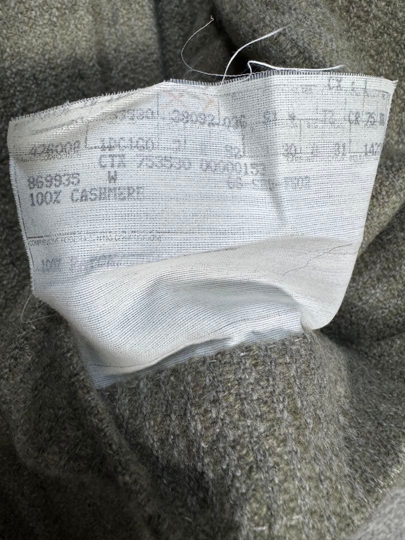 エルメネジルド ゼニア ソフト　アンコンジャケット　カシミア100%