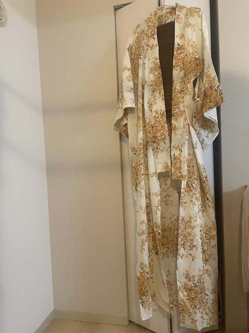 Dita 花柄浴衣・帯・腰紐セット 夏のオレンジユーム