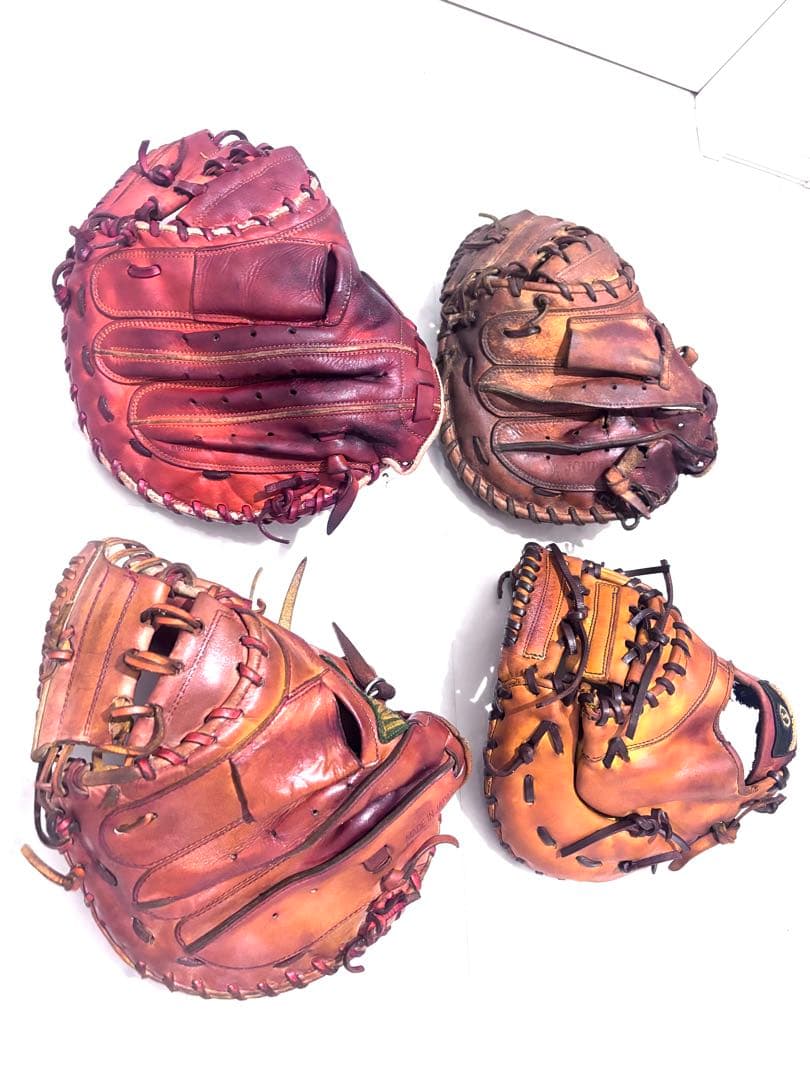 【ジャンク品】大人用 キャッチャー・ファーストミット 4点セット まとめ売り